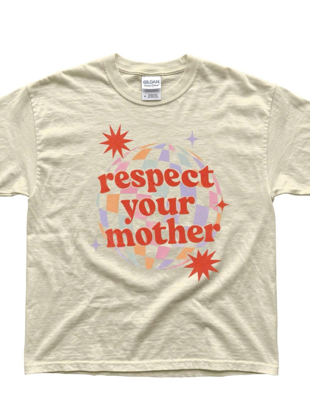 Gildan Cream Harry Styles “respect your mother” Band Tee